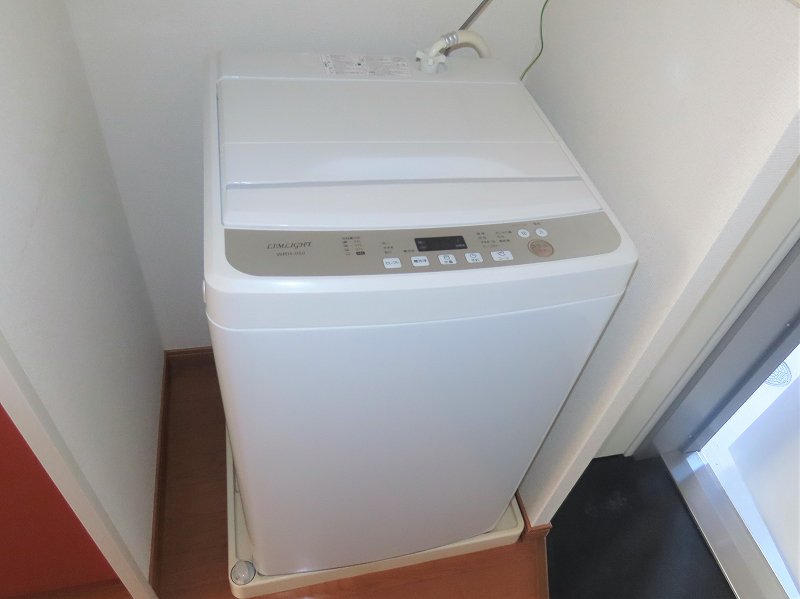 洗濯機も付いています