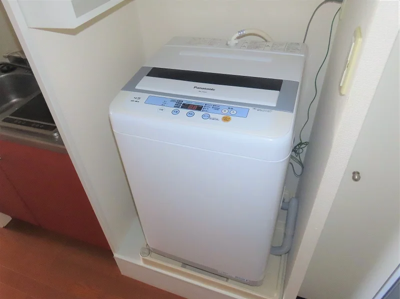 洗濯機も付いています