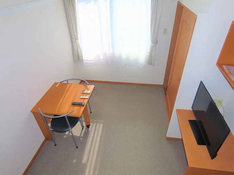 ベッド上からのアングルです