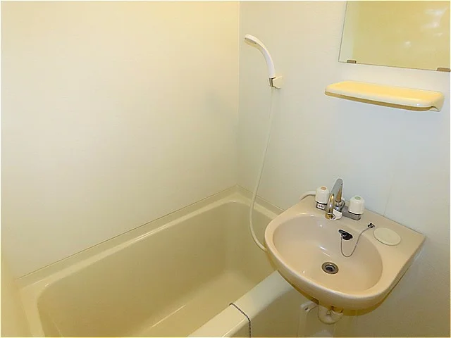 洗面台とユニット式のお風呂です