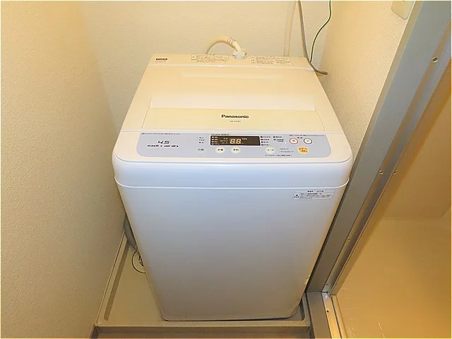 洗濯機も付いています