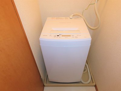 洗濯機も付いています