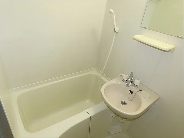 洗面台とユニット式のお風呂です