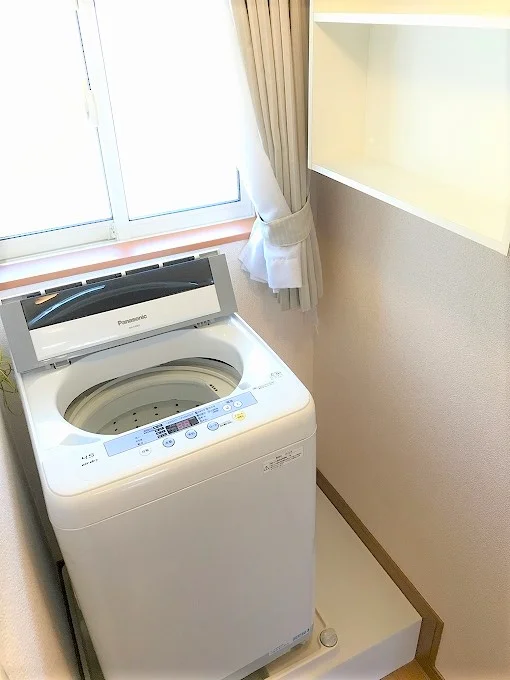 洗濯機も付いています