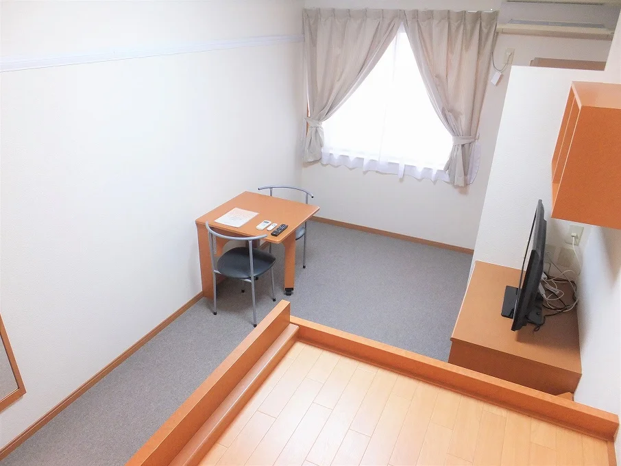 ベッドからのアングルです