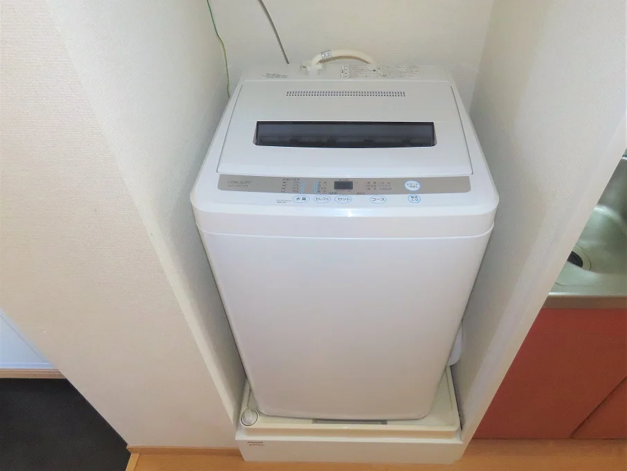 洗濯機も付いています