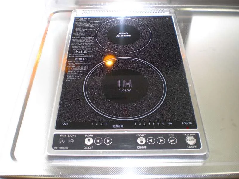 ＩＨ１口、ラジエントヒーター１口