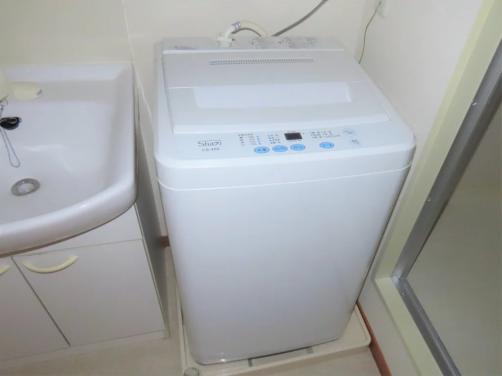 洗濯機も付いています