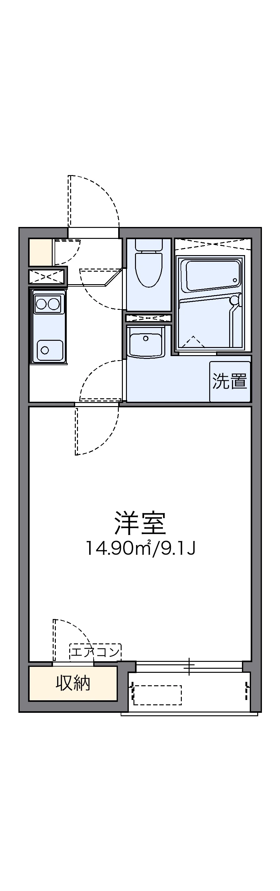 代表的な間取のため実際の間取とは異なる場合があります