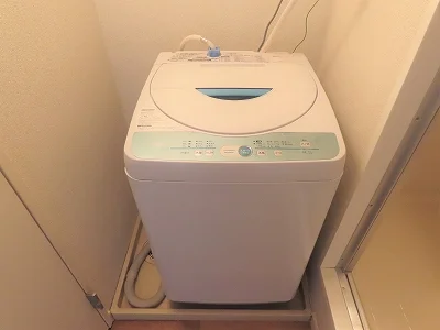 洗濯機も付いています