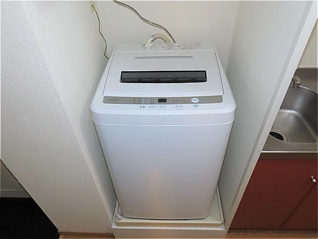洗濯機も付いています