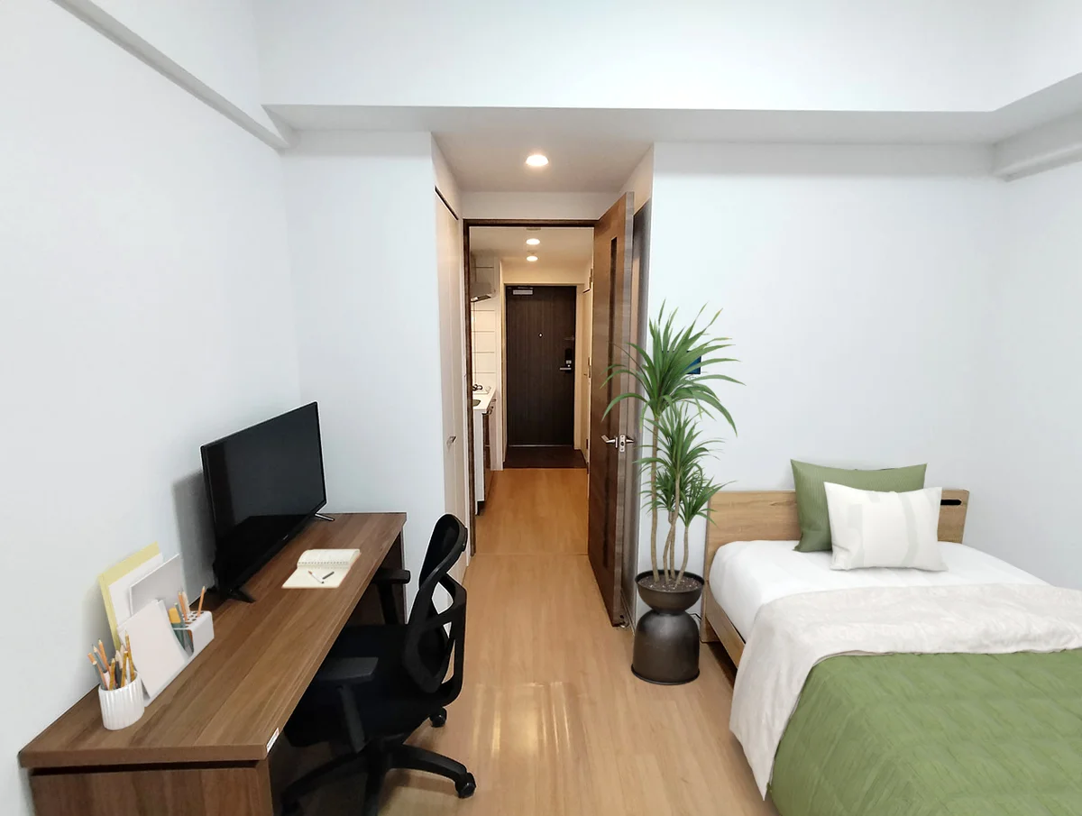 写真はお部屋のイメージです。ラグなどの室内装飾はございません。