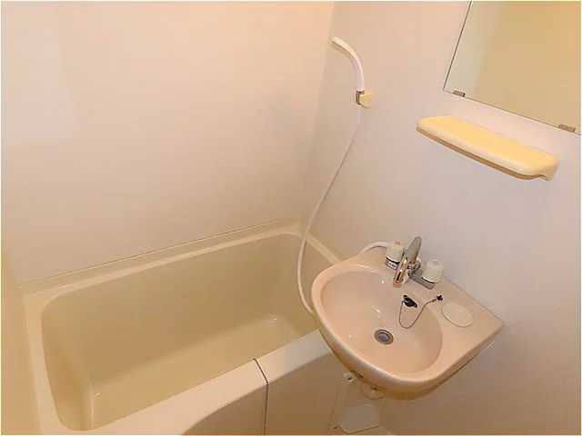 洗面台とユニット式のお風呂です