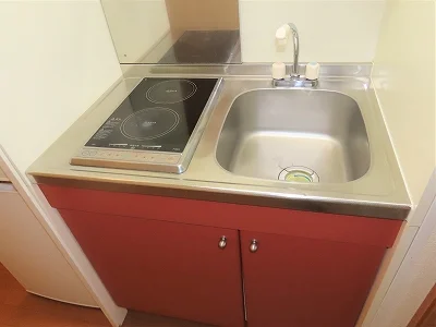 2口の電気コンロまたはIHコンロとなります