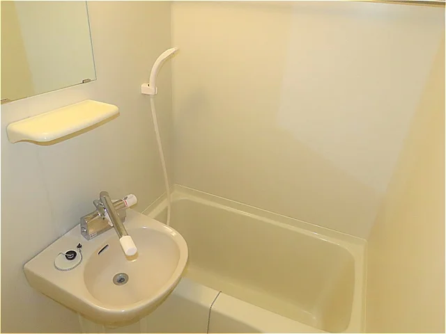 洗面台とユニット式のお風呂です