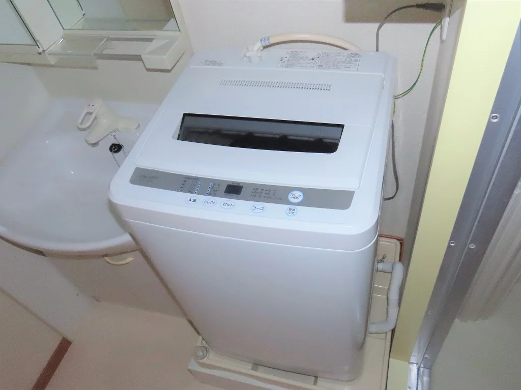 洗濯機も付いています