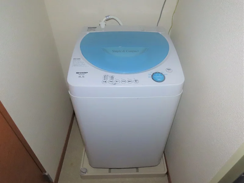 洗濯機も付いています