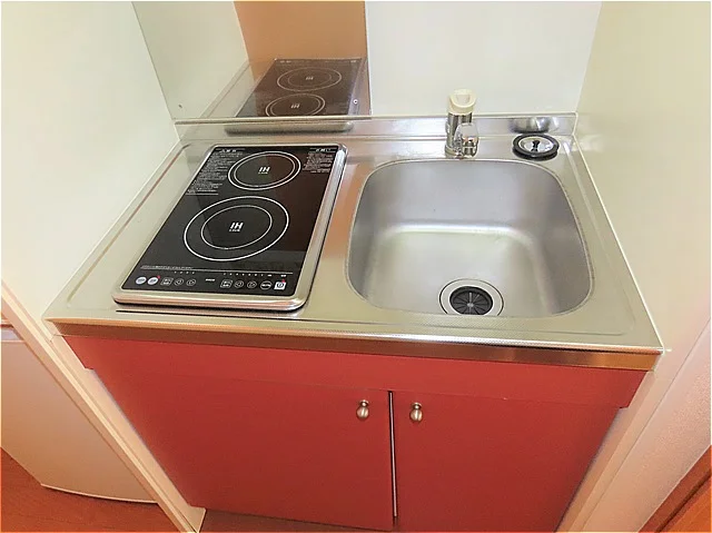 2口の電気コンロまたはIHコンロとなります