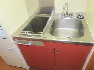 2口の電気コンロまたはIHコンロとなります