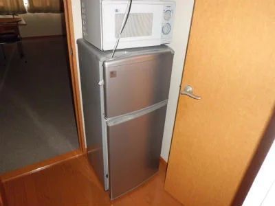 冷蔵庫と電子レンジ。