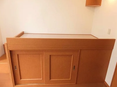 ハイベッドタイプのお部屋です