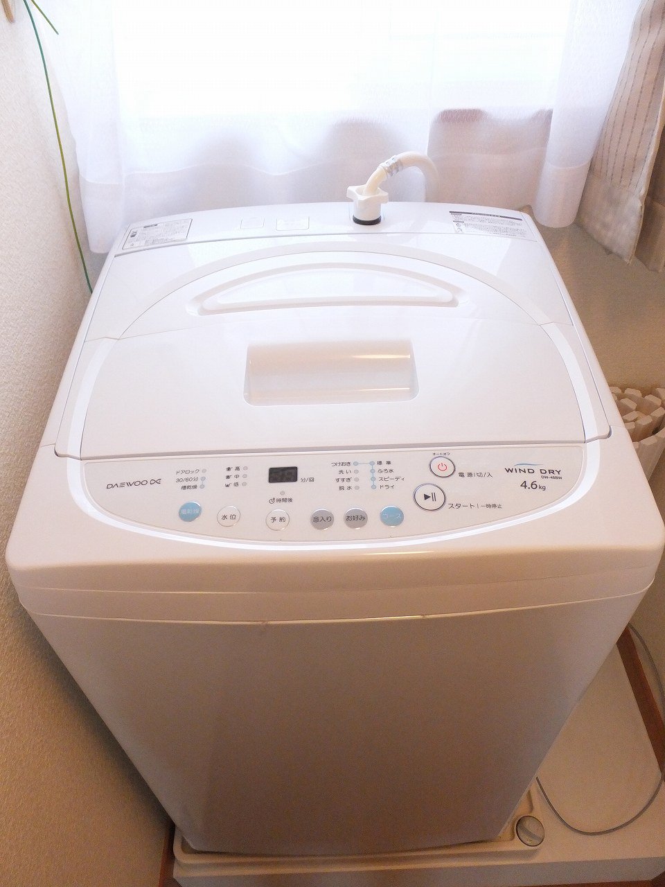 洗濯機も付いています