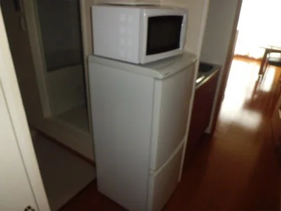 冷蔵庫と電子レンジ。