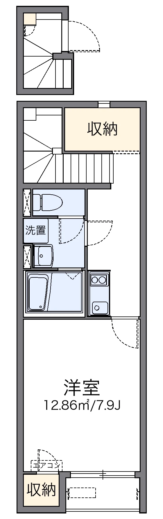 代表的な間取のため実際の間取とは異なる場合があります