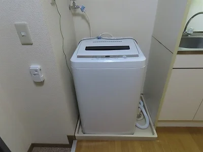 洗濯機も付いています