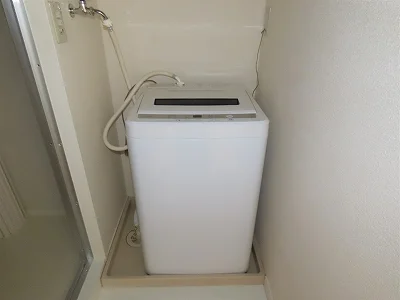 洗濯機も付いています