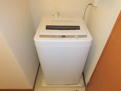 洗濯機も付いています