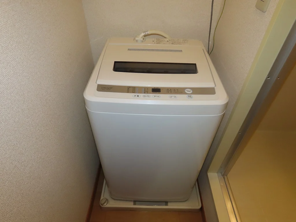 洗濯機も付いています
