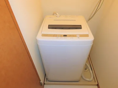洗濯機も付いています