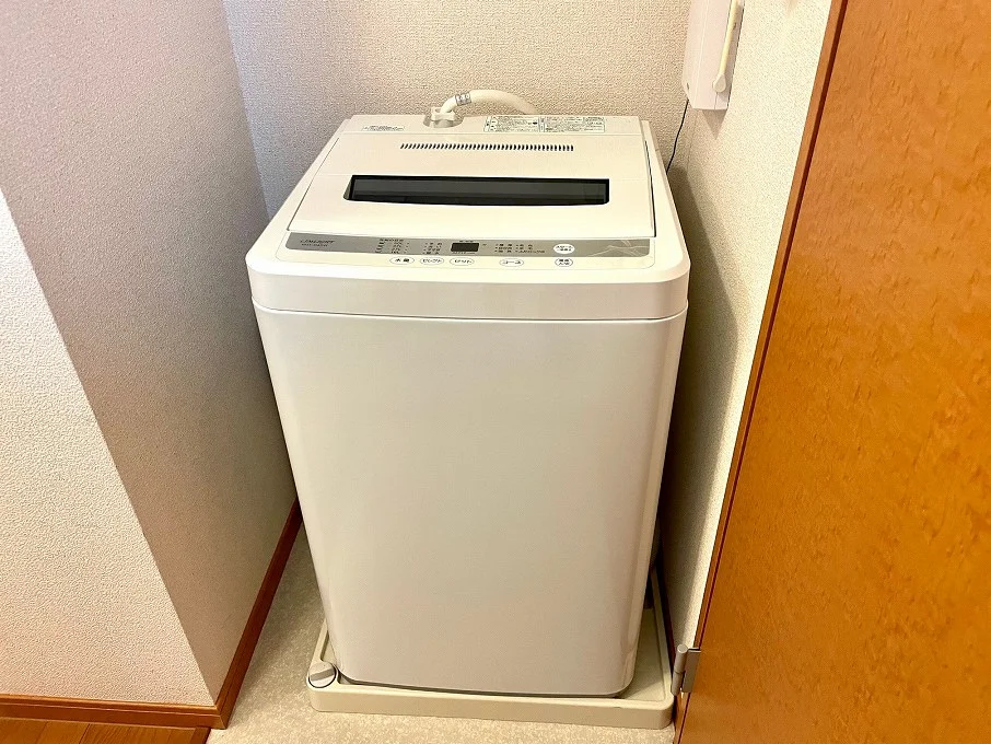 洗濯機も付いています