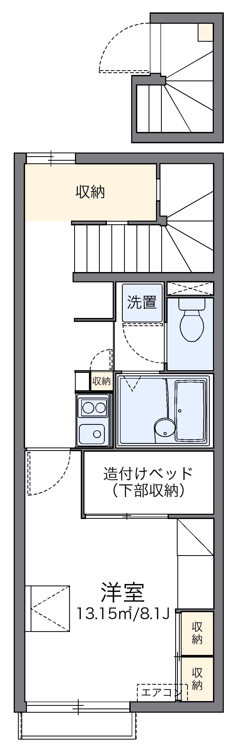 代表的な間取のため実際の間取とは異なる場合があります