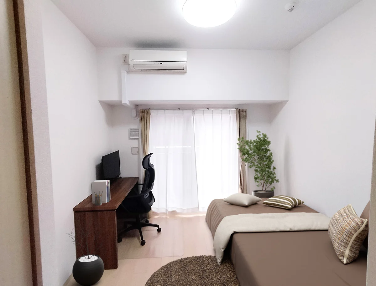 写真はお部屋のイメージです。ラグなどの室内装飾はございません。