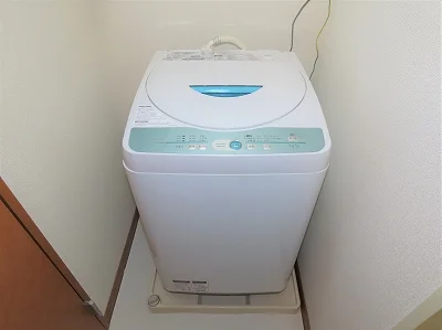 洗濯機も付いています