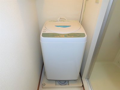 洗濯機も付いています