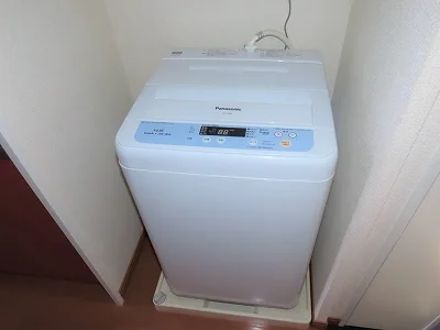 洗濯機も付いています