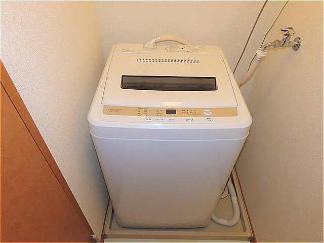 洗濯機も付いています