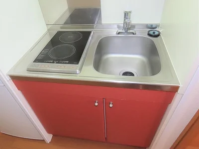 2口の電気コンロまたはIHコンロとなります