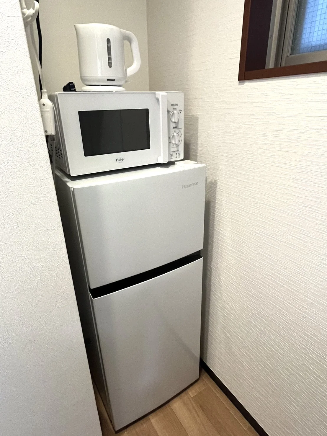 冷蔵庫、電子レンジもついてます♪