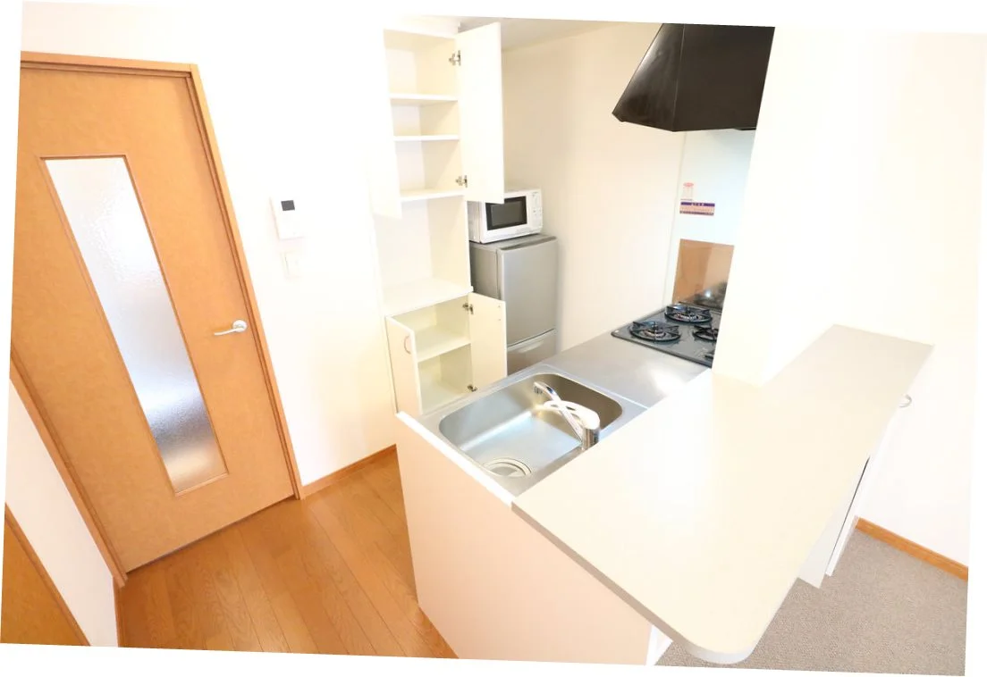 １Ｋには珍しい収納豊富なシステムキッチン！女性におススメ！