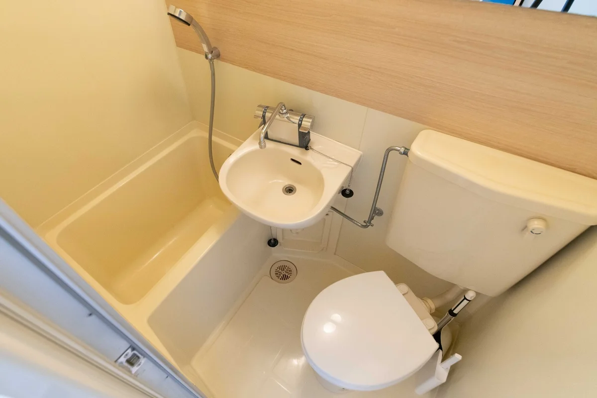 シンプルな3点ユニットで掃除も楽ちんです。