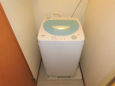 洗濯機も付いています