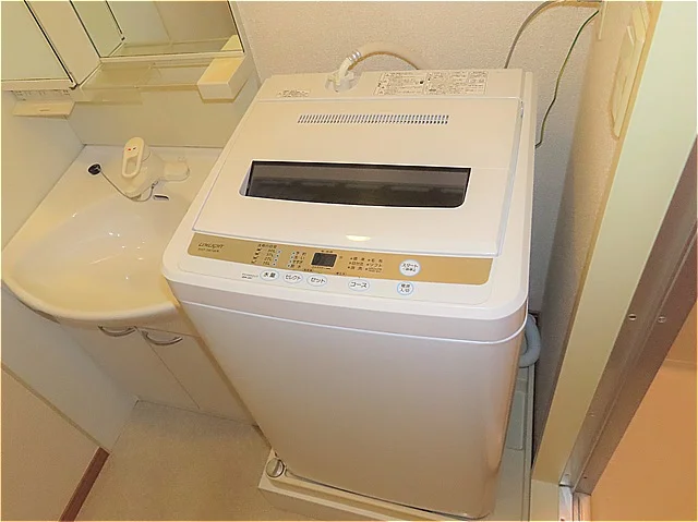 洗濯機も付いています