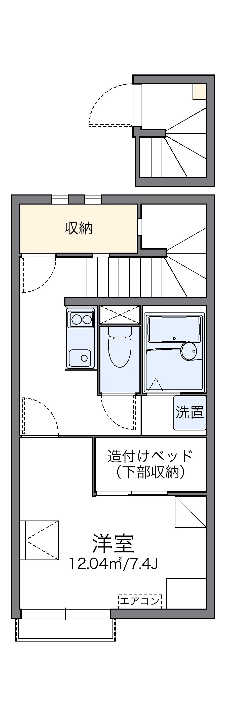 代表的な間取のため実際の間取とは異なる場合があります
