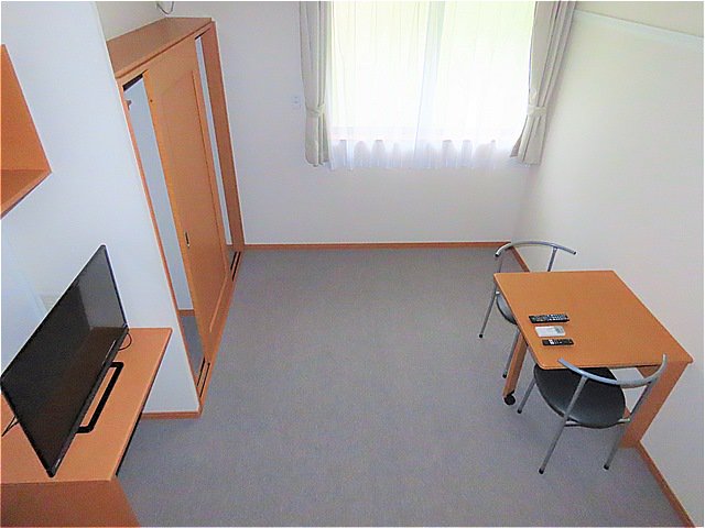 ベッド上からのアングルです