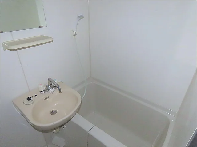 洗面台とユニット式のお風呂です