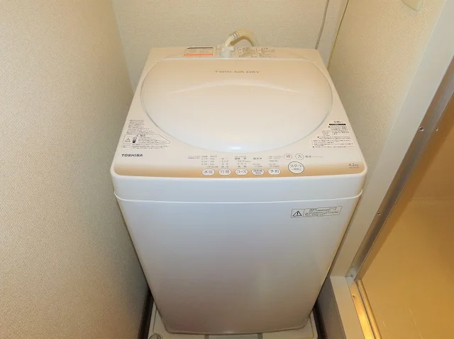 洗濯機も付いています